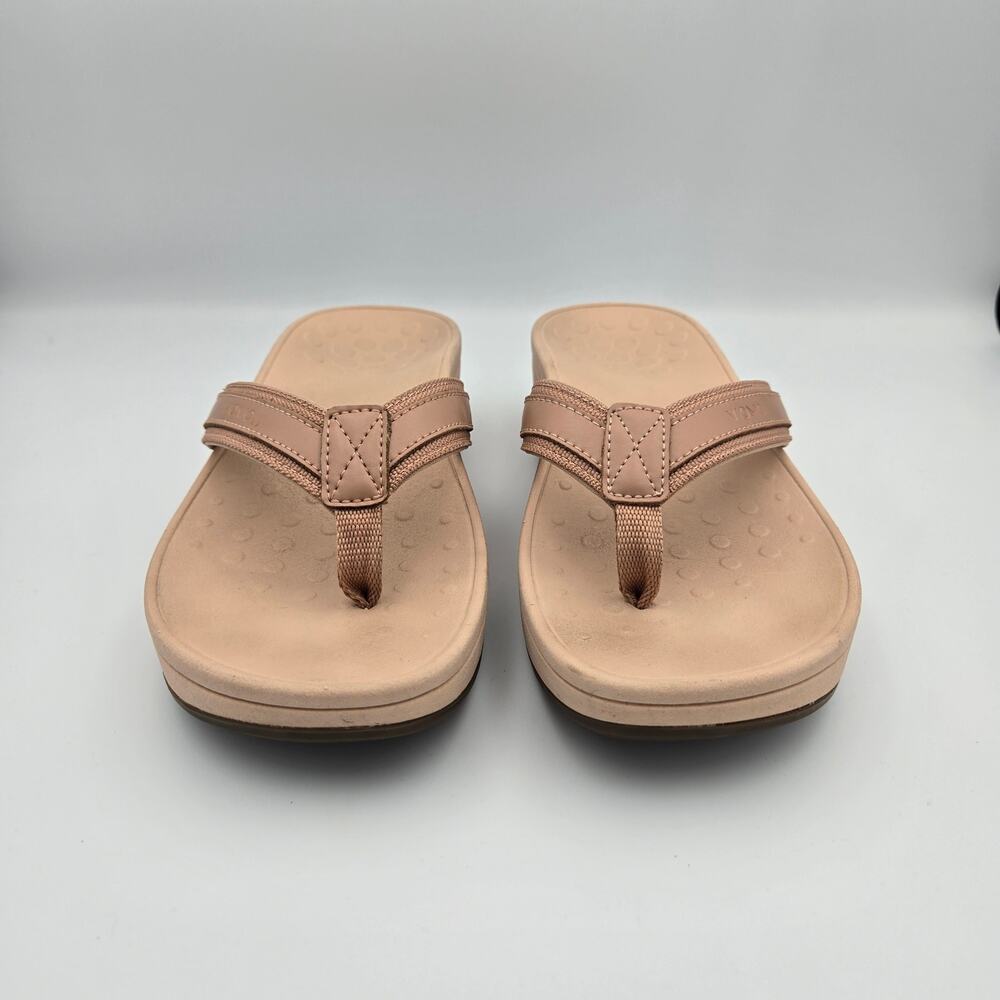 Vionic Hightide Platform Flip‑Flops Beige – Size 7 (Wide)